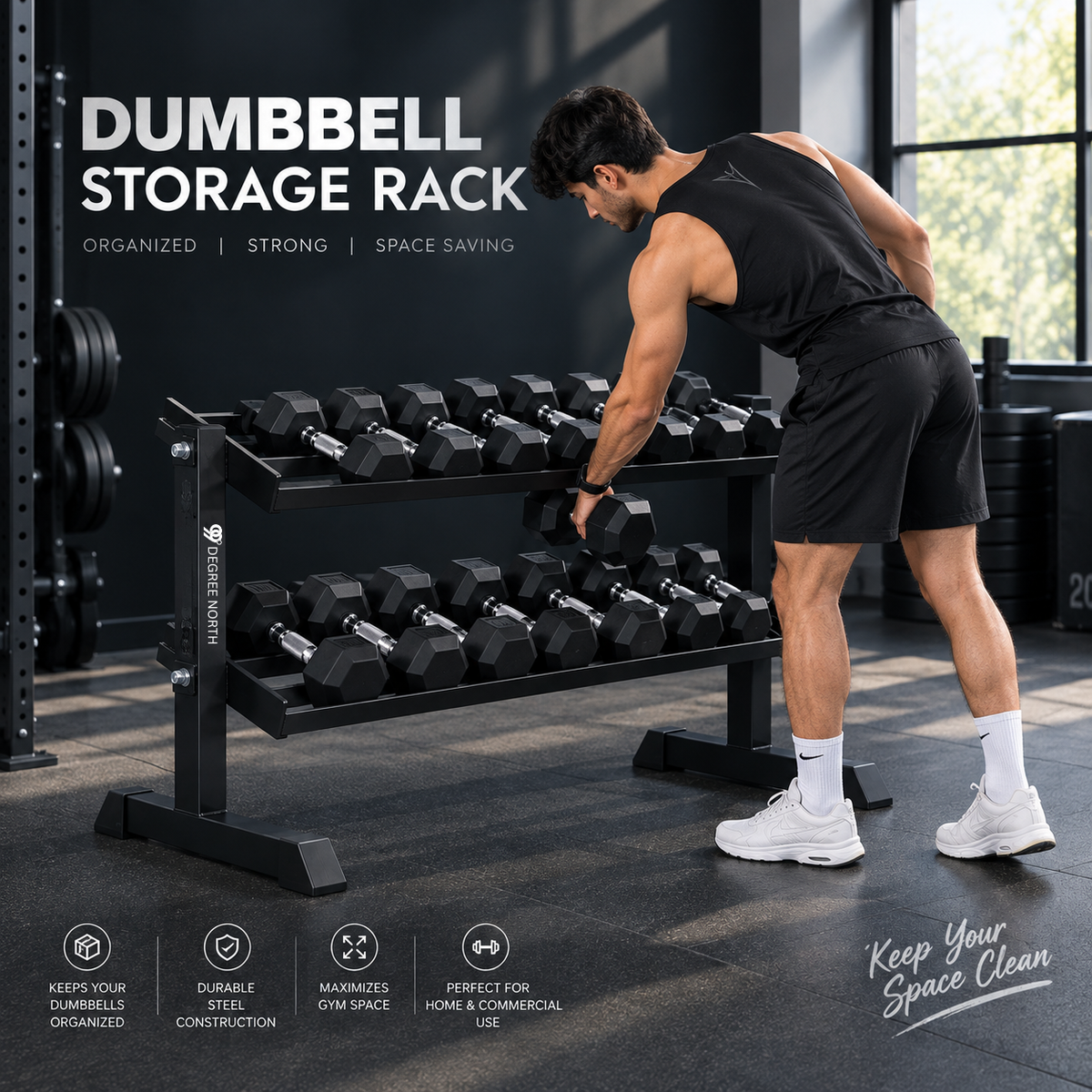 Dumbbell Rack – 2 Tier