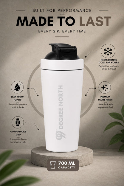 STAINLESS STEEL SHAKER (WHITE)