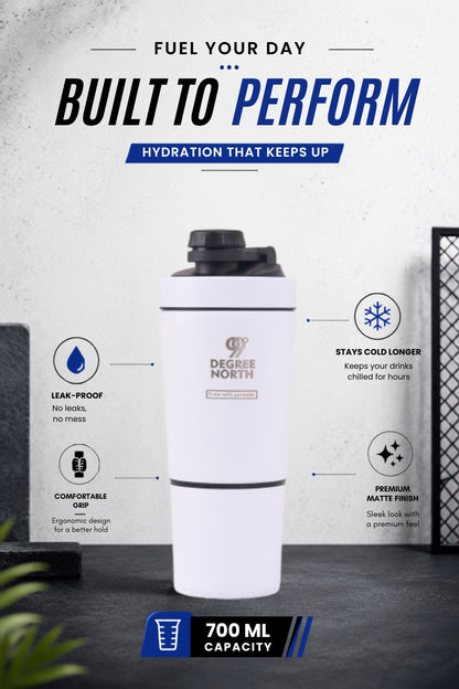 STAINLESS STEEL SHAKER PRO(WHITE)